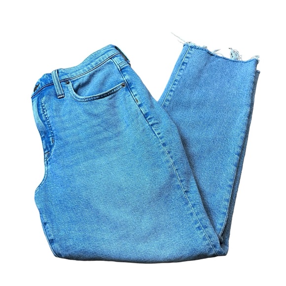 J. Crew Light Wash Straight Leg Raw Hem Jeans Size 31 Women - Picture 4 of 7